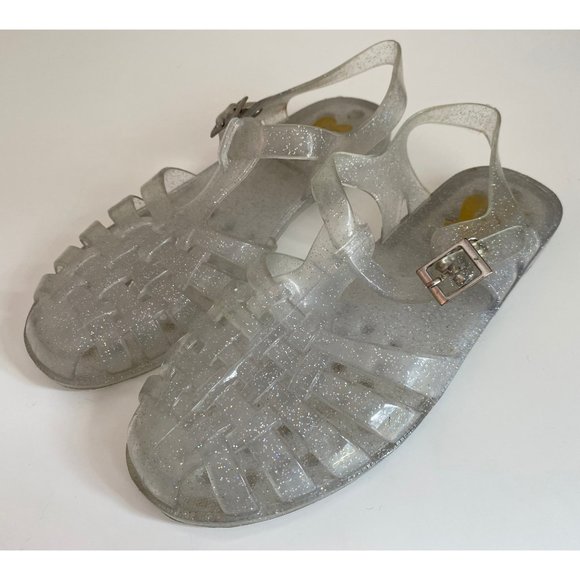 Retro Urban Outfitters Sparkle Jelly Sandals Size 6/36 - Picture 4 of 11